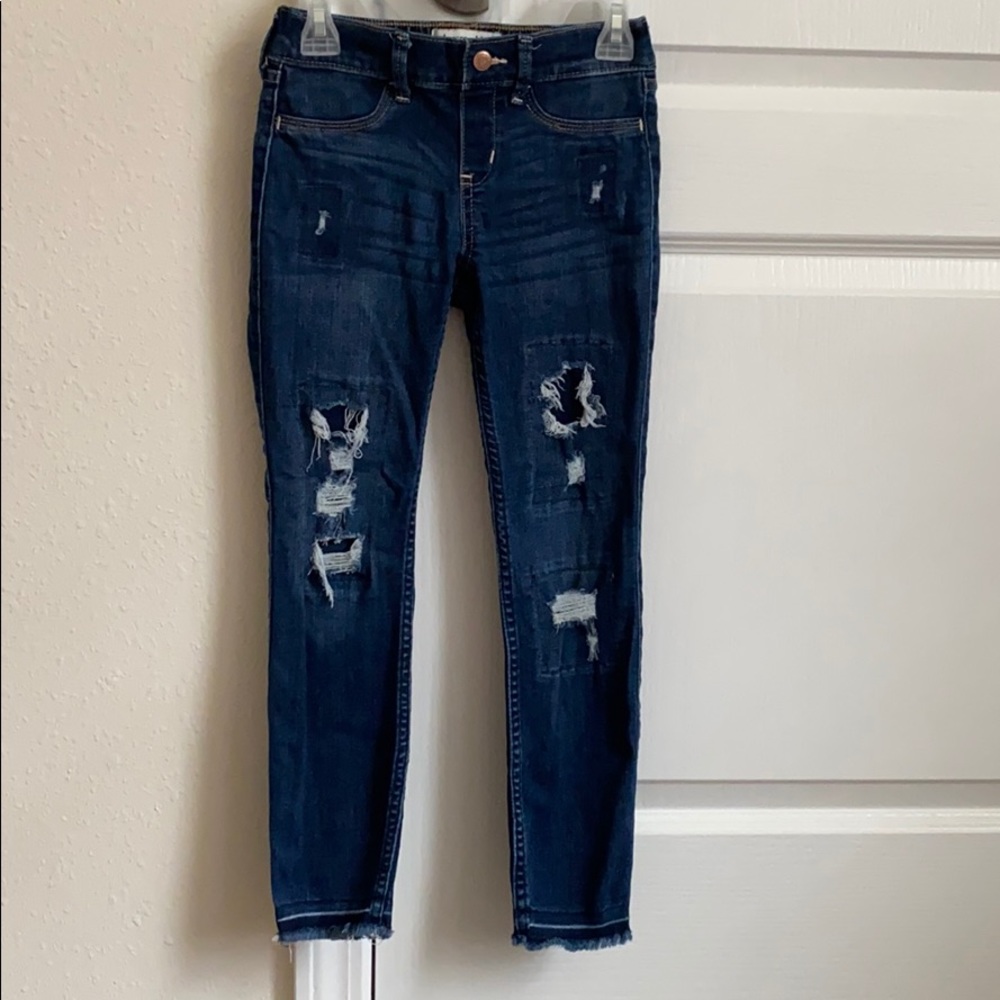 A&F kids pull on jean legging